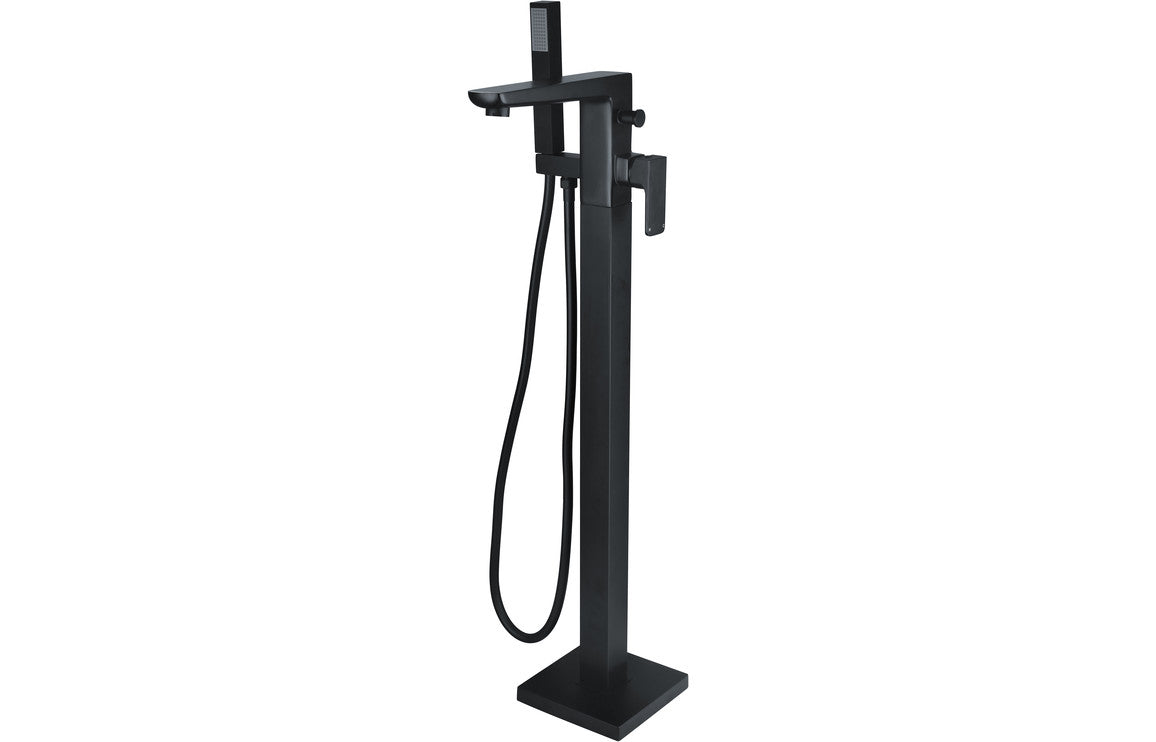 DEWAR Floor Standing Bath/Shower Mixer - Matt Black