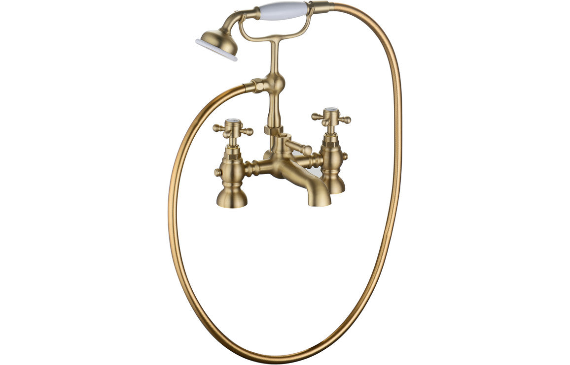 MEIKLE Bath/Shower Mixer & Shower Kit - Brushed Brass