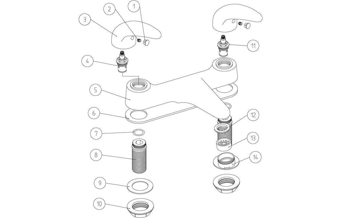 GRANT Low Pressure Bath Filler - Chrome
