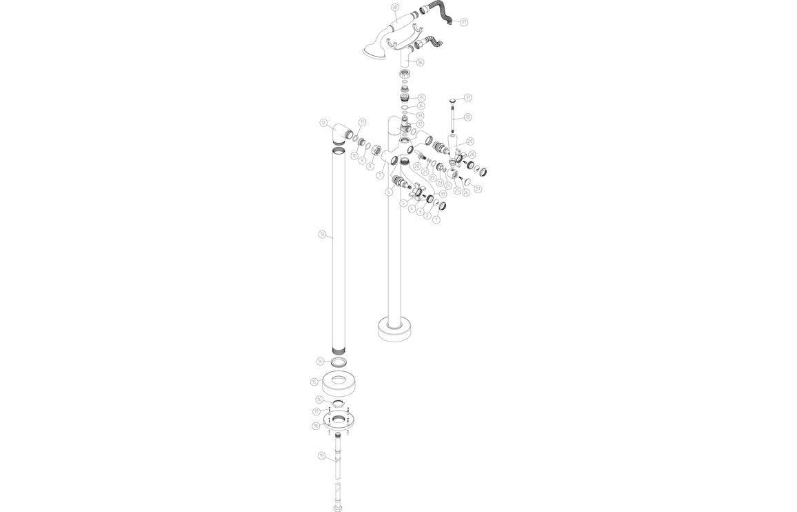 BUCHANAN Floor Standing Bath/Shower Mixer - Chrome