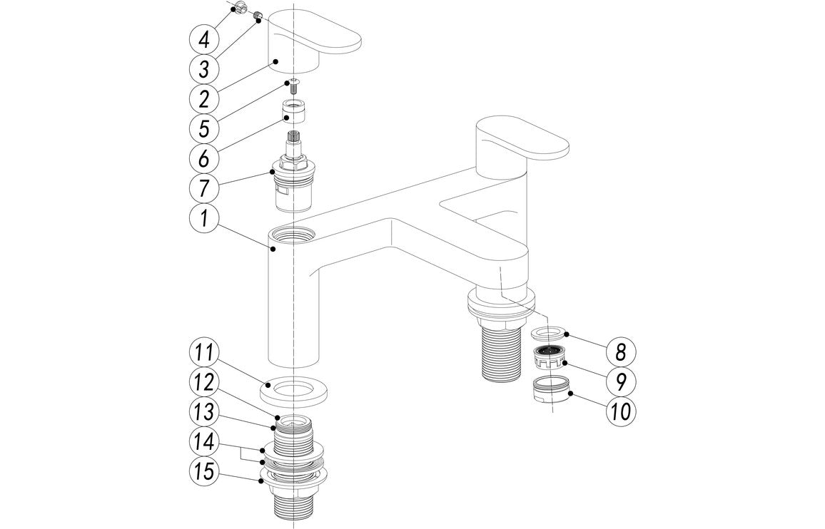 JURA Bath Filler - Chrome