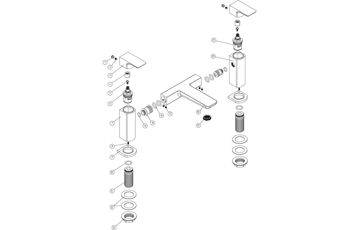 DEWAR Bath Filler - Matt Black