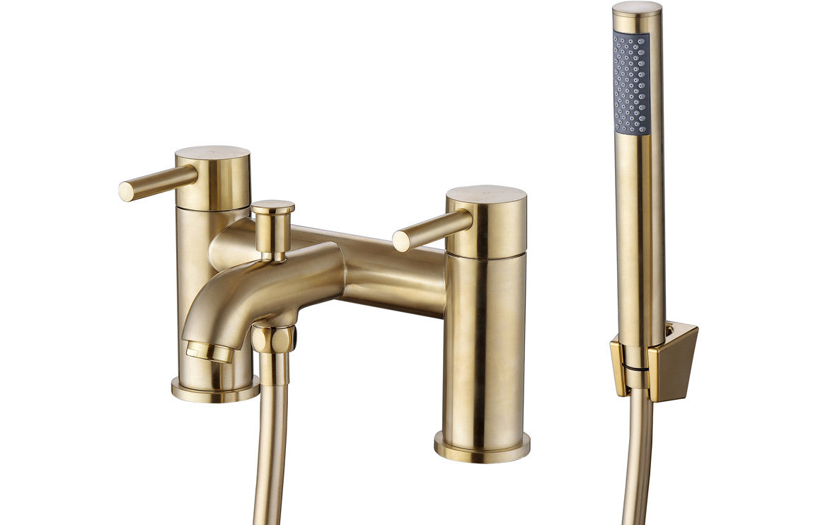 SCOTIA Bath/Shower Mixer & Bracket - Brushed Brass