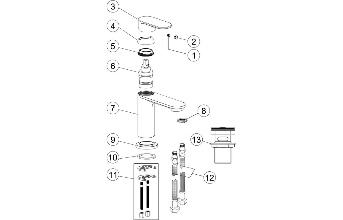 CARDHU Basin Mixer - Chrome