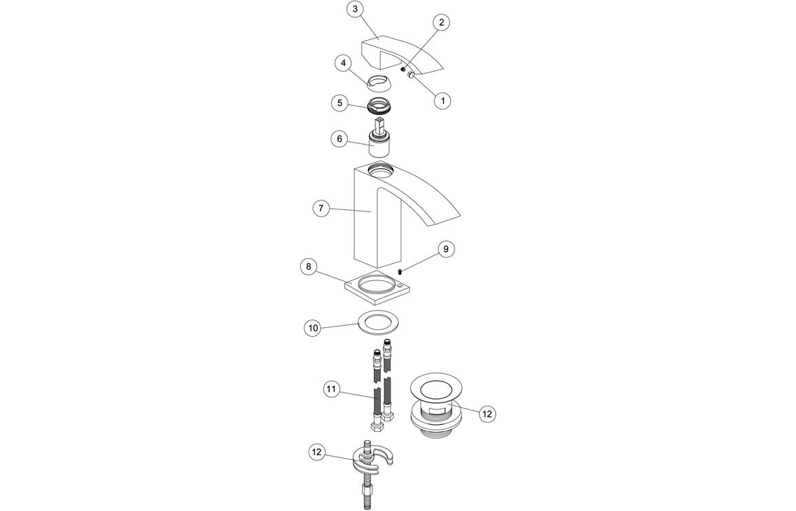 ABERLOUR Cloakroom Basin Mixer - Chrome
