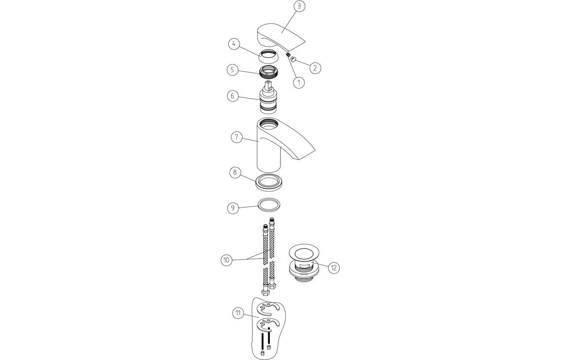 ORKNEY Basin Mixer - Chrome