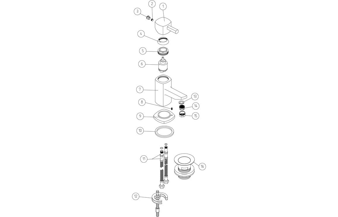 OBAN Basin Mixer - Chrome