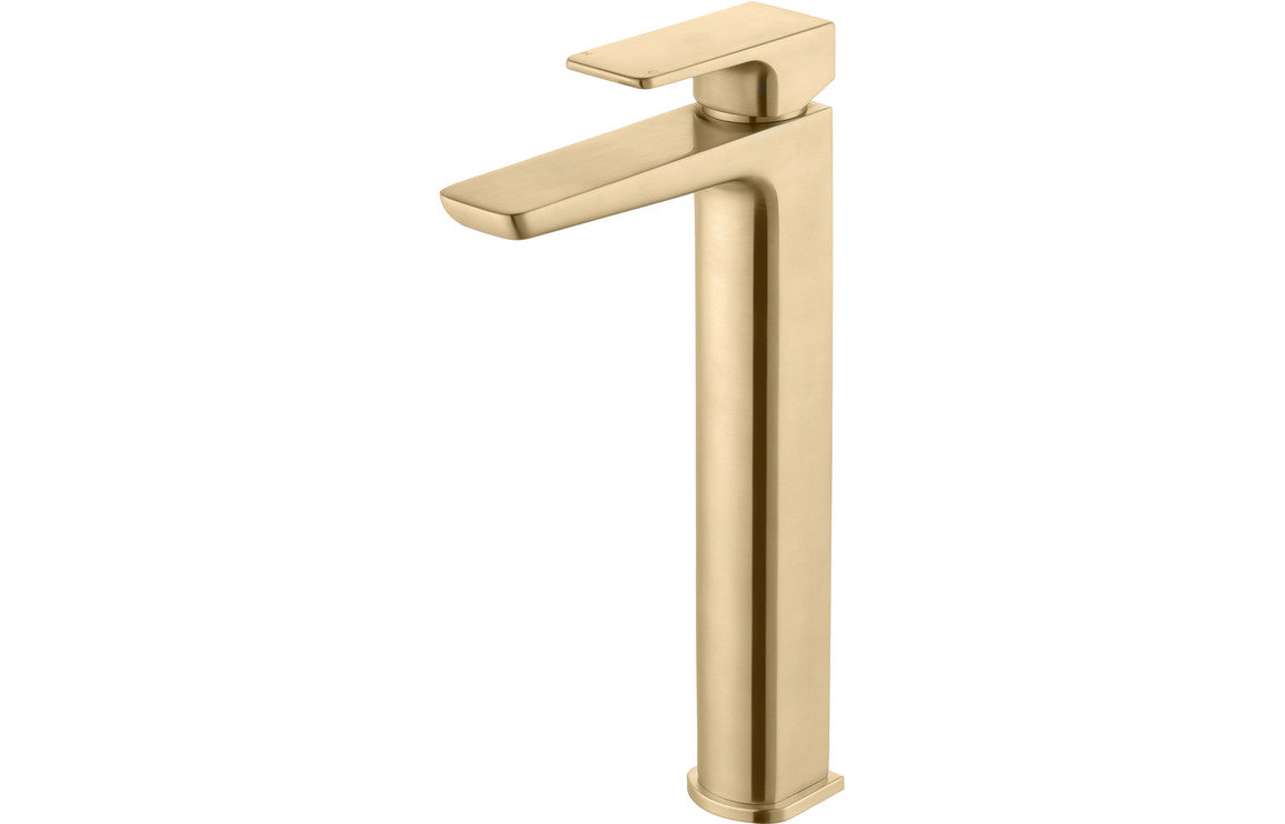 DEWAR Tall Basin Mixer - Brushed Brass