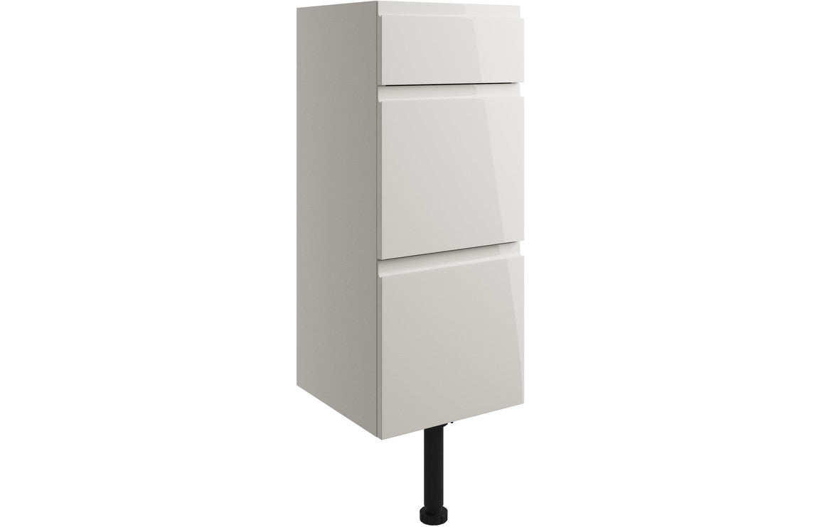 ALLOWAY 300mm 3 Drawer Unit - Pearl Grey Gloss
