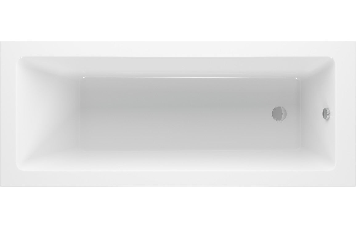 BREEZE Square Single End SUPERCAST 1700x750x550mm 0TH Bath with Legs