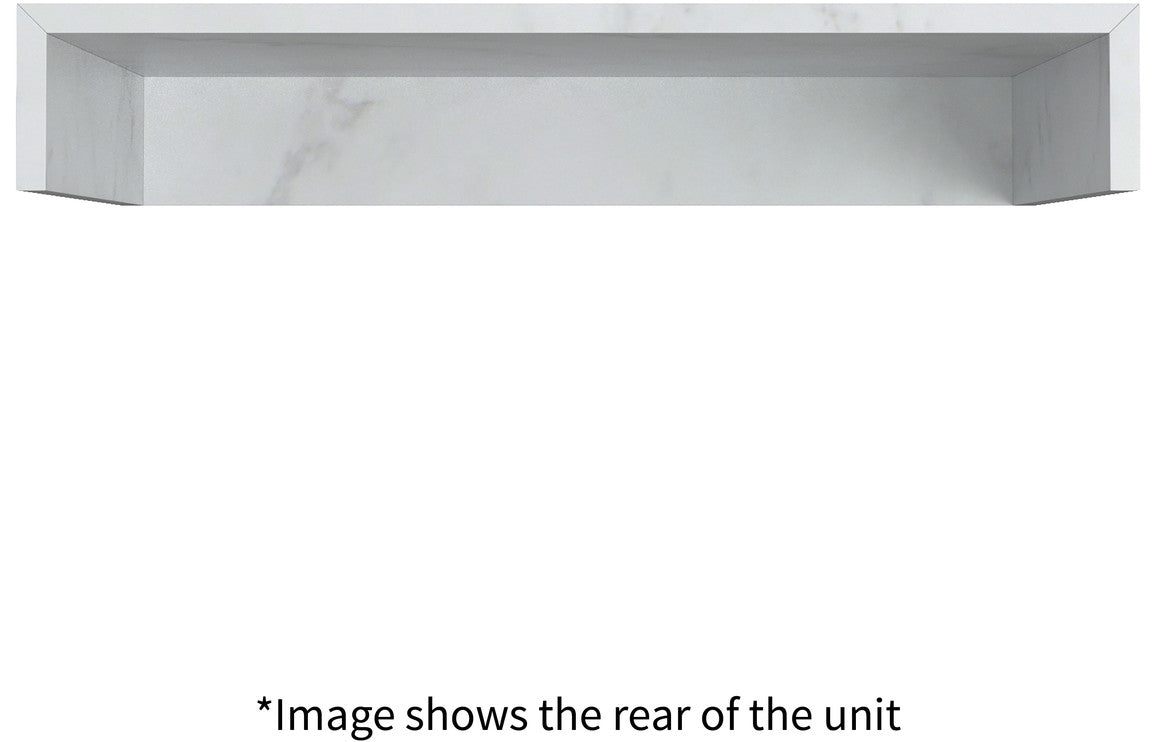 AILSA 800mm Wall Hung Basin Shelf - White Marble