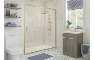 RUBY 1200mm Sliding Door - Brushed Brass