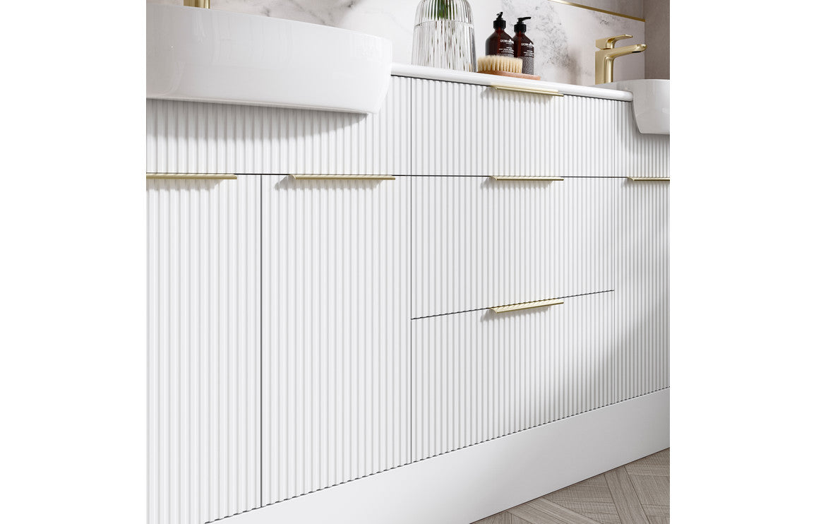 FENWICK 1242mm Basin & WC Unit Pack (RH) - Matt White